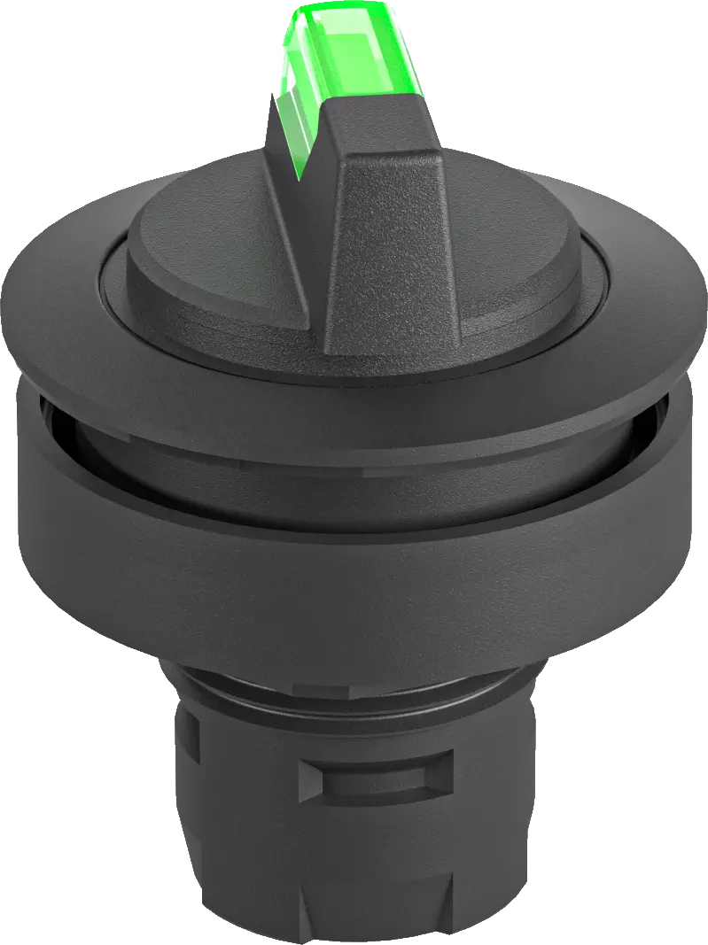 Selector switch head for HMI panels robust detents UKCA certified