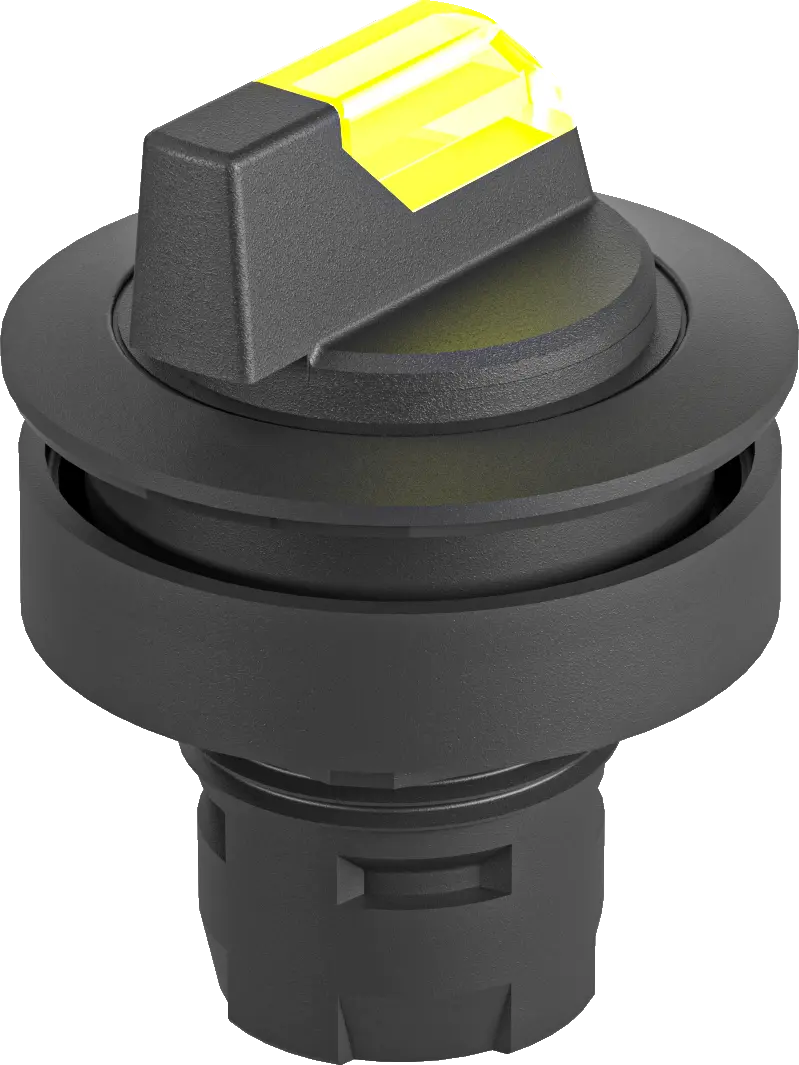 RRJWBLSW_GB Illuminated Selector Switch with LED Yellow