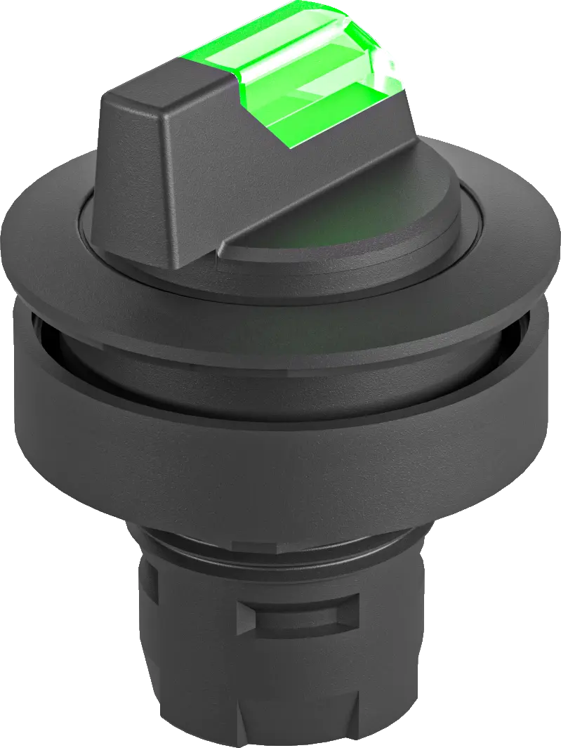 RRJWBLSW_GN Green Illuminated Selector Switch IP65