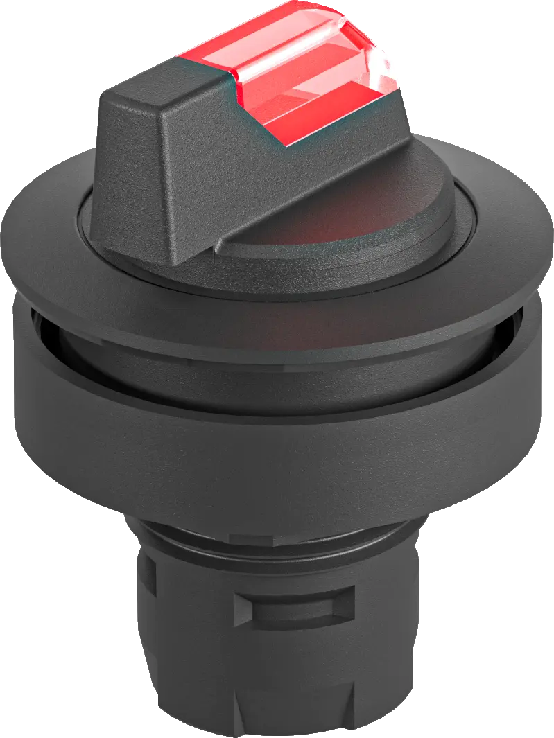RRJWBLSW_RT - Illuminated Selector Switch with Red LED, IP65 Rated