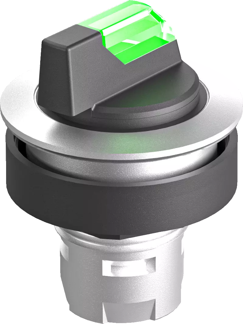 RRJWBL_GN Green Illuminated Selector Switch, IP65, UL Certified