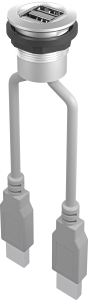 USB A Panel Mount Jacks Rugged Industrial for HMIs Control Panels RRJ_2USB Product Image