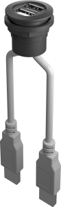Panel Mount Jacks USB A Rugged Secure Fit Industrial Access Ports RRJ_2USB_SW Product Image