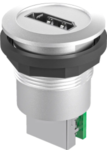 RRJ_HDMI_STB Silver HDMI Panel Mount Jack, UL Certified RRJ_HDMI_STB Product Image