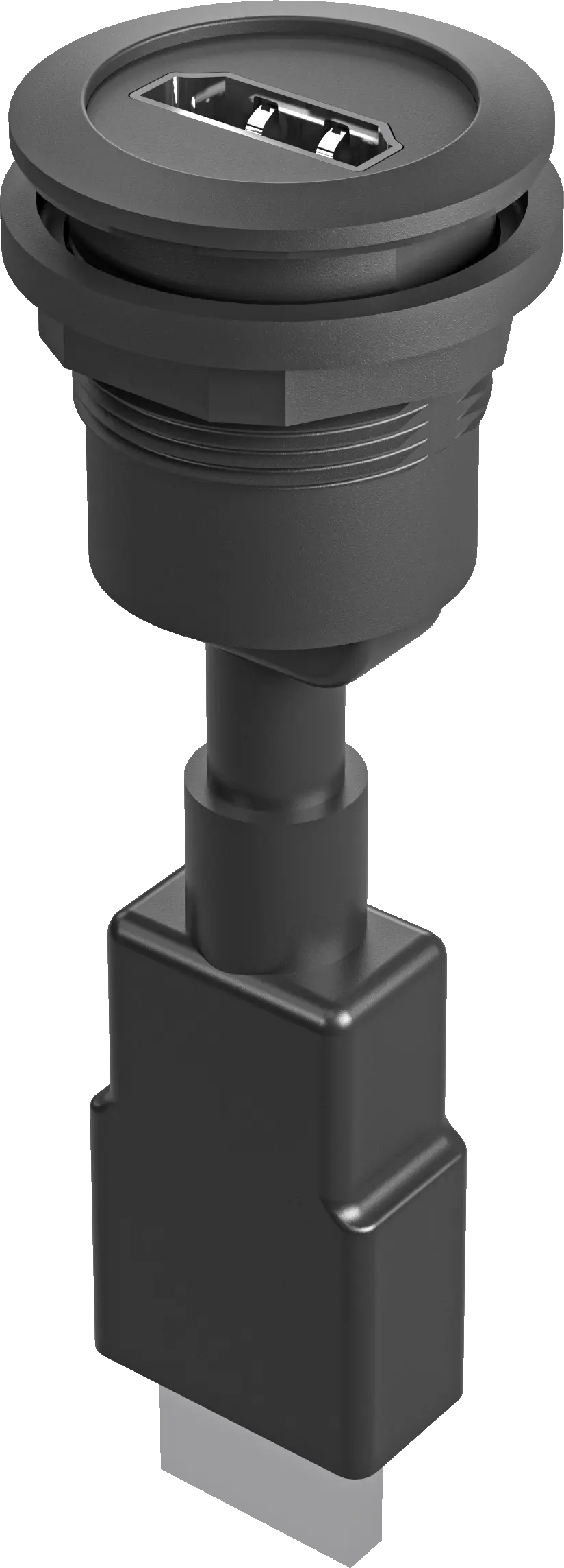 Panel Mount Jacks Round HDMI Pass Through Shielded Nut Mount Easy