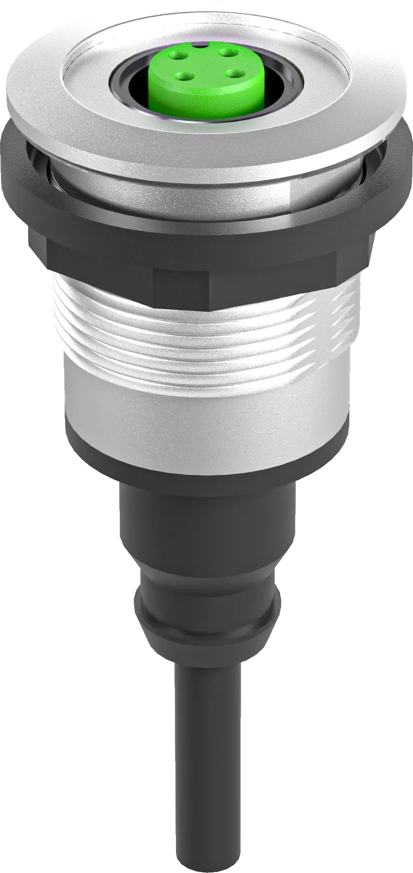RRJ_M125A_100CM 5-Pole M12 Panel Jack UL Certified IP67