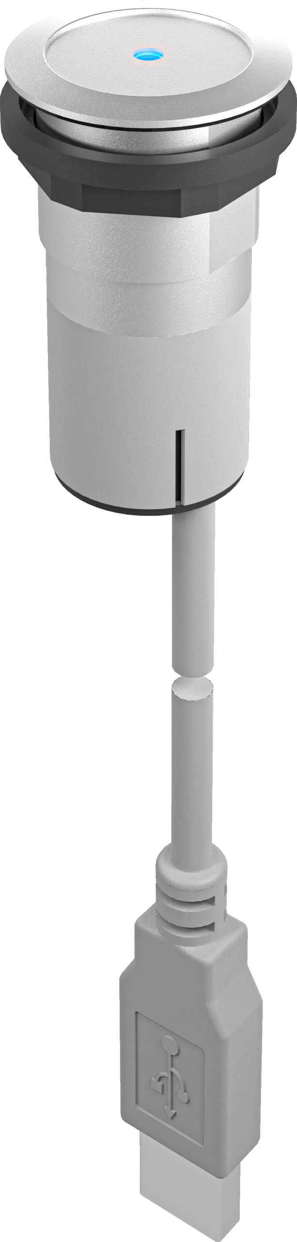 RRJ_RFID_USB Round Silver RFID Reader for Access Control