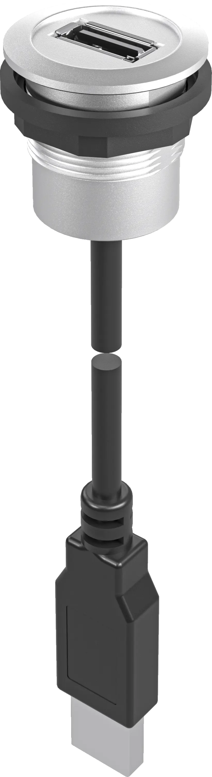 RRJ_USB3_150CM USB 3 Round Panel Jack for Industrial Use