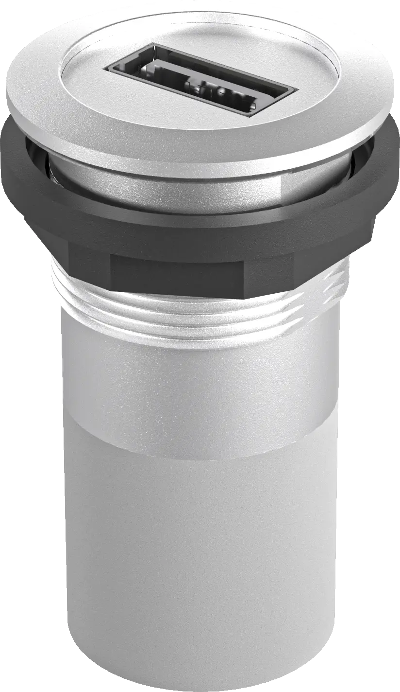 UKCA Certified Panel Mount Jacks USB A 5V for HMIs and Enclosures