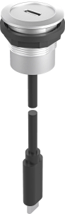 Panel Mount Jacks Round USB C Jack for HMI and Control Panels OEM RRJ_USB_CC_60 Product Image