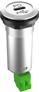 RRJ_USB_C_PD USB-C Silver Panel Jack, CE Certified, 22.3mm RRJ_USB_C_PD Product Image