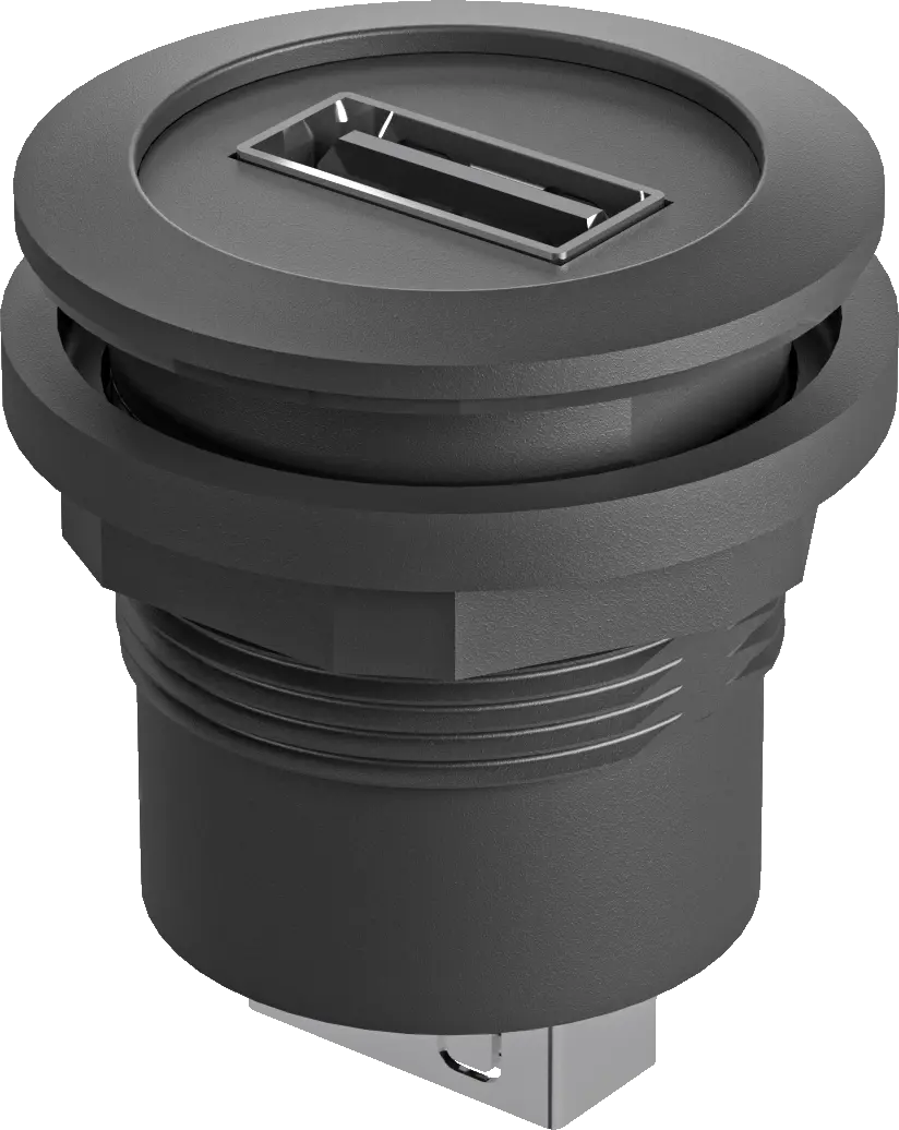 Panel Mount Jacks HMI rounded edge vibration resistant secure fit