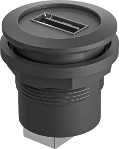 Panel Mount Jacks Round USB Port Sealed Dustproof EMI Stable Unit RRJ_USB_SW_AB Product Image