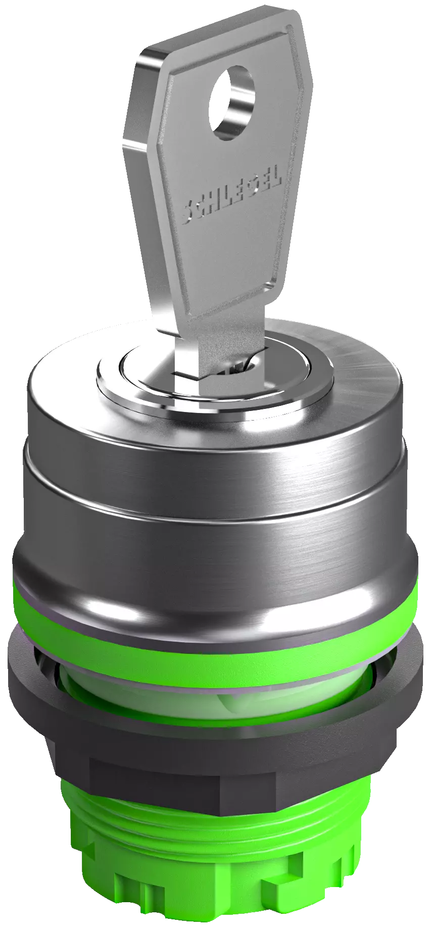 RVASSA15E_GN Key Switch Head IP65 steel maintained 22.3mm UKCA SS