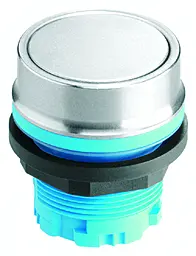 RVAT_GB Pushbutton Head Yellow 22mm IP69K Plastic Bezel Round Cap RVAT_GB Product Image