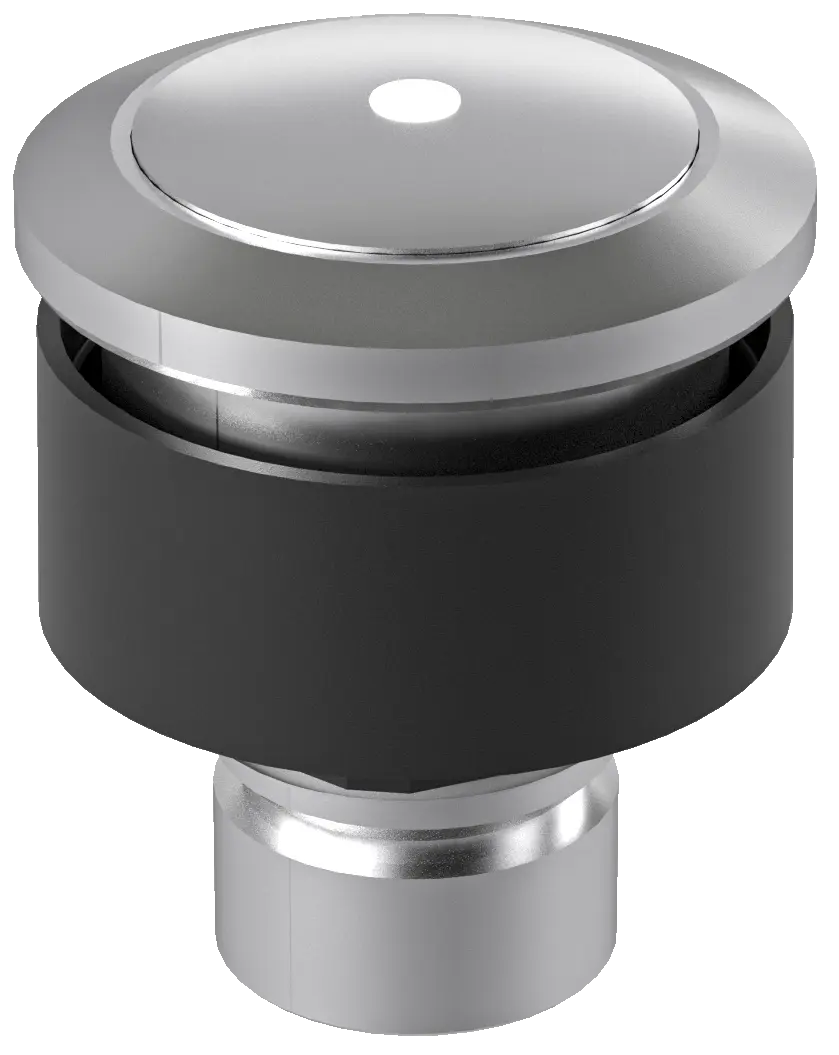 RXJUH Illuminated Pushbutton Head IP65 Round Silver Bezel Plastic