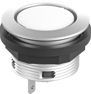 IP67 panel pushbutton round 22mm clear actuator silver bezel 16mm SCTF Product Image