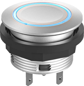 SCTLRBF0226 blue LED pushbutton IP67 SHORTRON marine rated switch SCTLRBF0226 Product Image