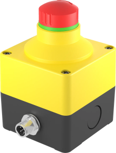 SILH_ASI_QRBLUV Illuminated E-Stop with 5-Pole M12 Connector SILH_ASI_QRBLUV Product Image