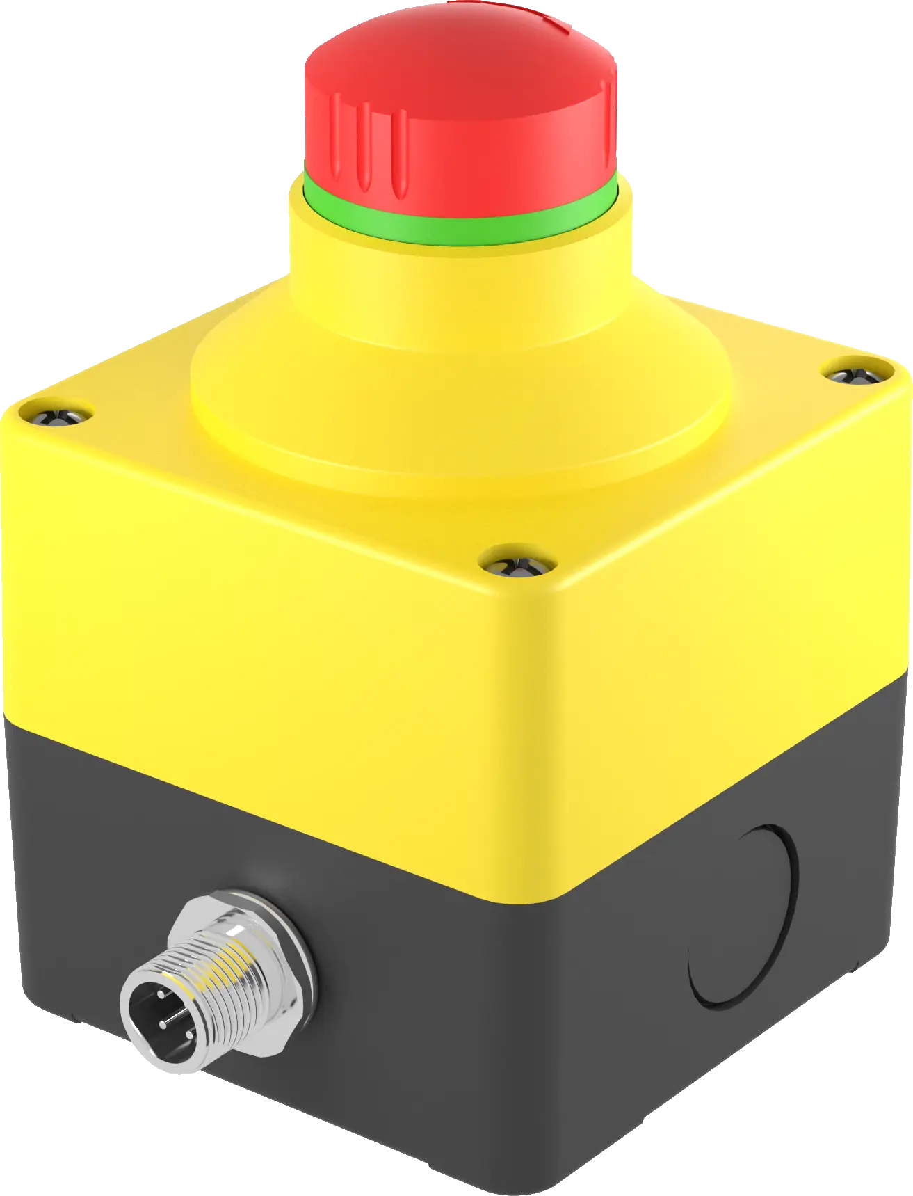 SILH_ASI_QRBLUV Illuminated E-Stop with 5-Pole M12 Connector