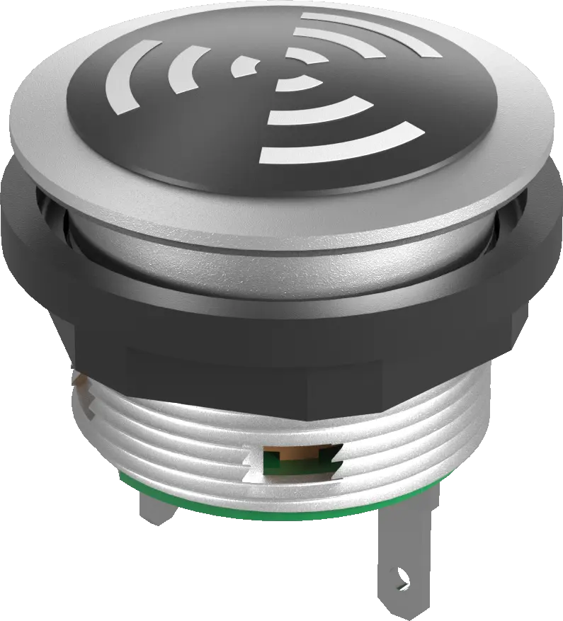 SNSG+SG-24V SHORTRON Silver Buzzer 22.3mm, IP65, UL Certified
