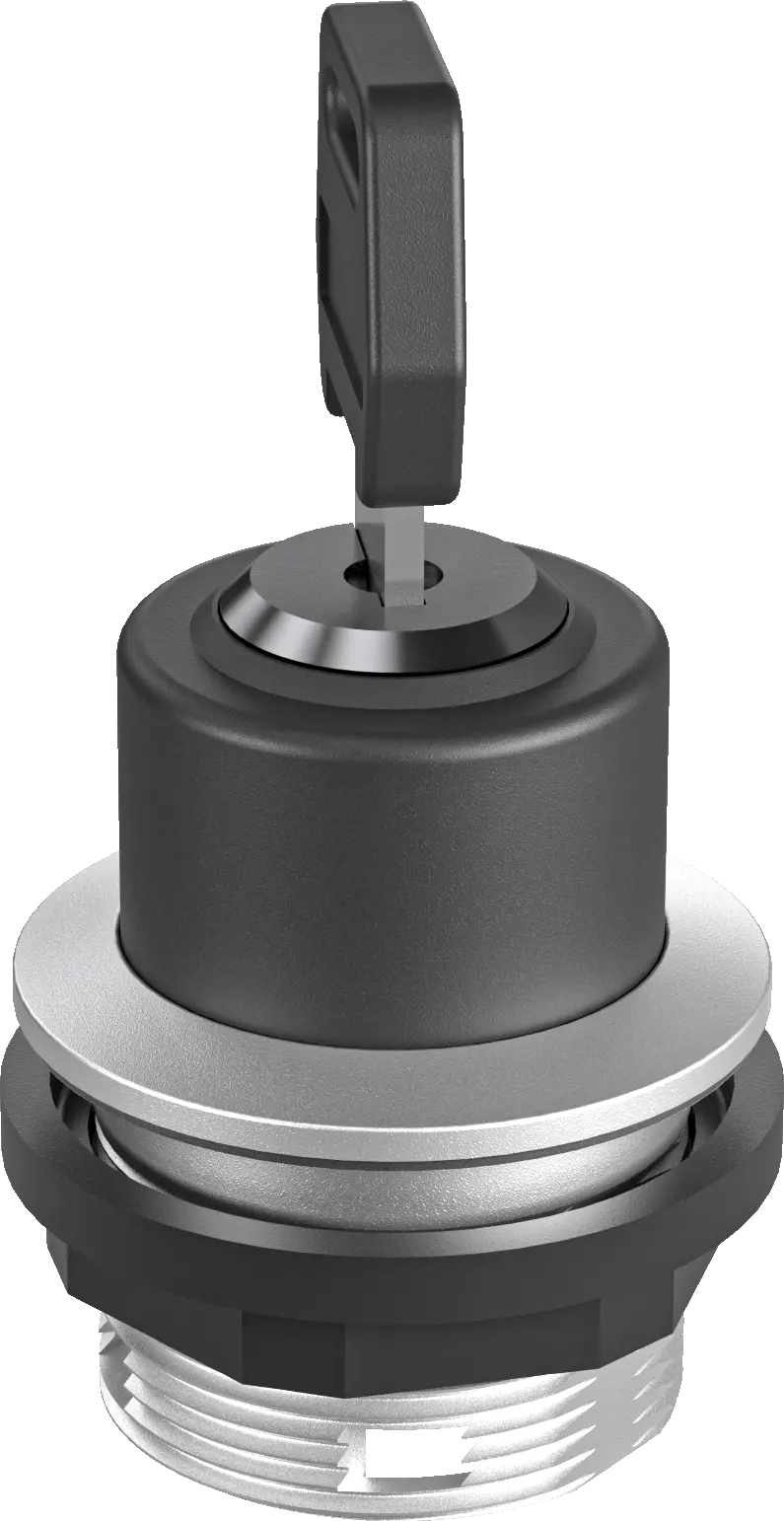 Key and selector switch for control panels durable industrial use