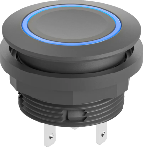 industrial illuminated pushbutton IP67 DNV 22.3mm 1CO Faston 16mm SSWCTLRBF Product Image