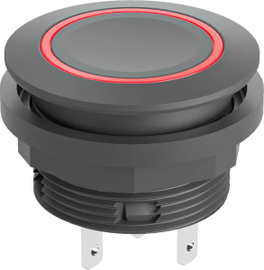 SSWCTLRRF Pushbutton Red LED IP67 DNV certified front black bezel SSWCTLRRF Product Image