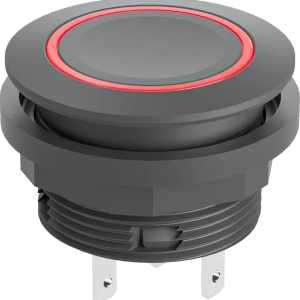 SSWCTLRRF Pushbutton Red LED IP67 DNV certified front black bezel SSWCTLRRF Product Image