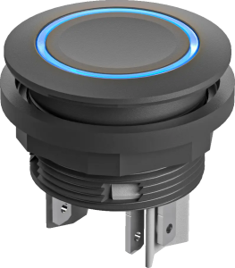 industrial pushbutton switch Blue LED IP67 24 V DC Faston compact SSWTLRBOI Product Image