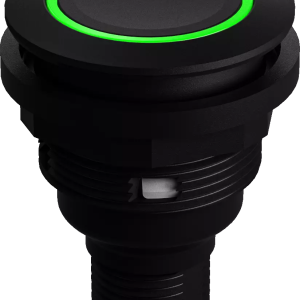 UKCA panel mounted pushbutton short depth plug in contacts sealed