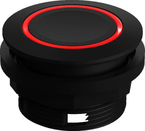 Illuminated Pushbutton Red LED 22.3 mm IP67 Black Panel Mount HMI SSWTLRR Product Image