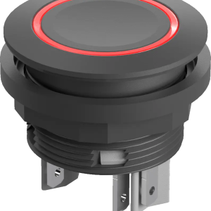 IP67 illuminated pushbutton 24 VDC red LED 2 NO 22 mm black bezel SSWTLRRII Product Image