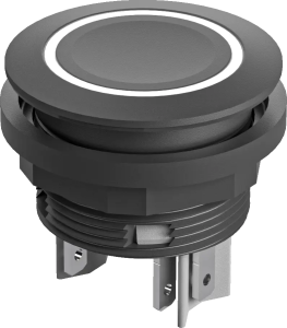illuminated industrial pushbutton 24VDC IP67 22.3mm white LED 1NO SSWTLRWOI Product Image