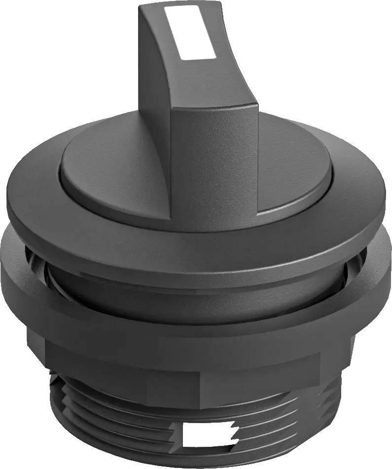 Low profile panel selector for key and selector switches UKCA HMI