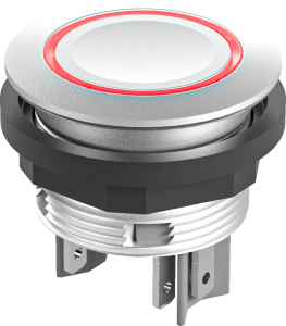 illuminated industrial pushbutton IP67 rated red LED 24 V DC 1 NO STLRRI Product Image