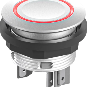 Illuminated push button 22.3 mm red LED IP67 24 V DC 1NO contact STLRROI Product Image