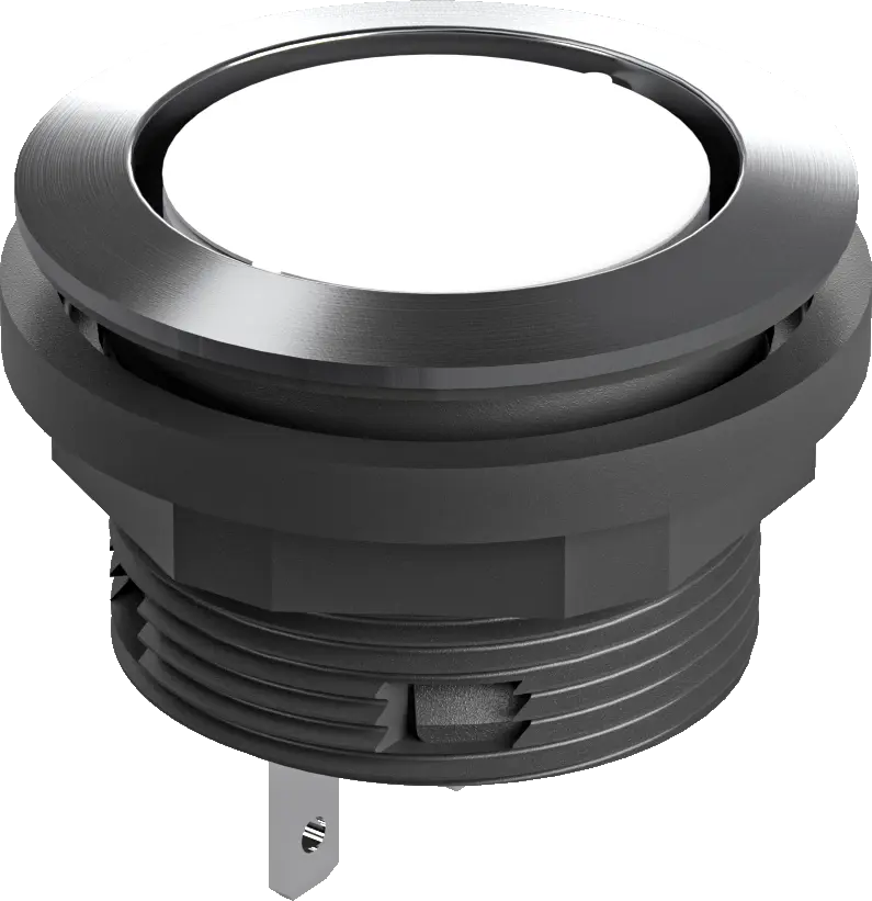IP67 Panel Mount Pushbutton 22.3 mm Cutout Faston Terminals Rated