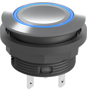 SVACTLRBF0218 Blue LED Pushbutton IP67 stainless steel bezel 16mm SVACTLRBF0218 Product Image