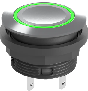 SVACTLRGF0203 Green LED Pushbutton IP67 DNV 22mm Faston terminals SVACTLRGF0203 Product Image