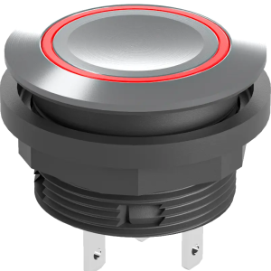 SVACTLRRF Pushbutton Red LED IP67 stainless steel DNV Faston tabs SVACTLRRF Product Image