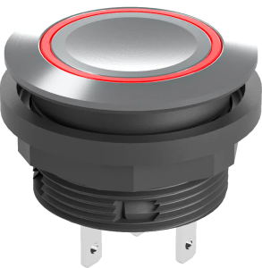 SVACTLRRF1121 Red LED Pushbutton IP67 22 mm Round Steel DNV Rated SVACTLRRF1121 Product Image