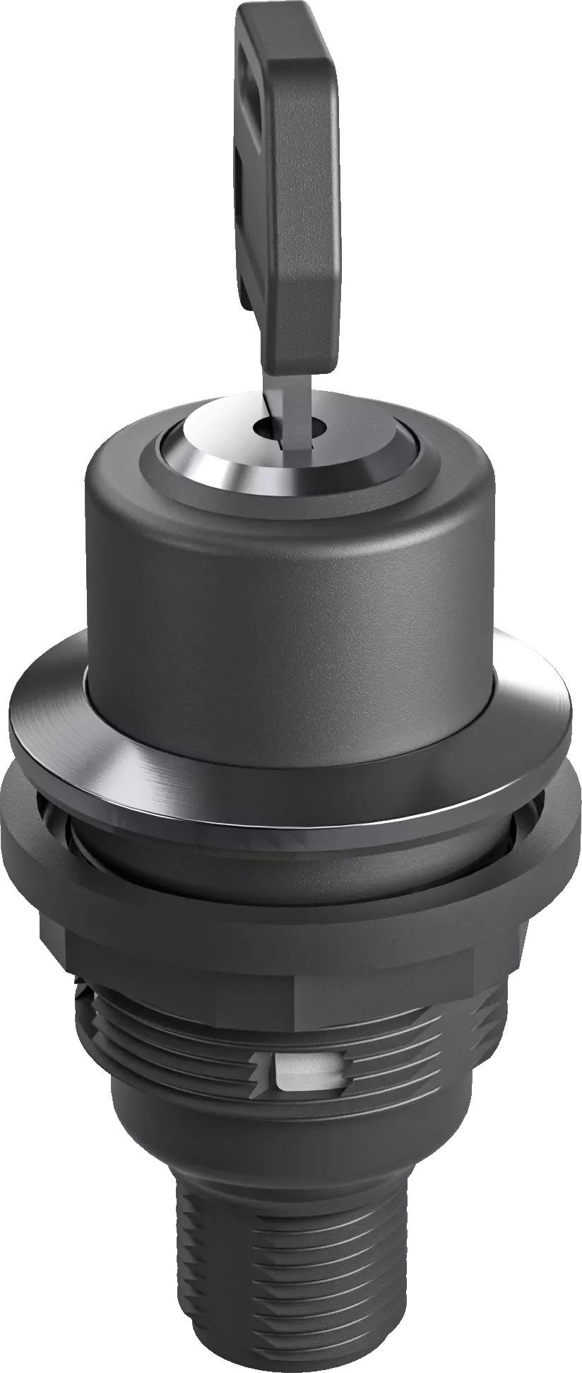 Compact key selector switch for panels HMIs UKCA toolless durable