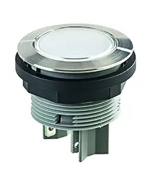 Clear Actuator IP67 Pushbutton 22.3 mm 24 V DC Stainless Bezel NO SVATII Product Image