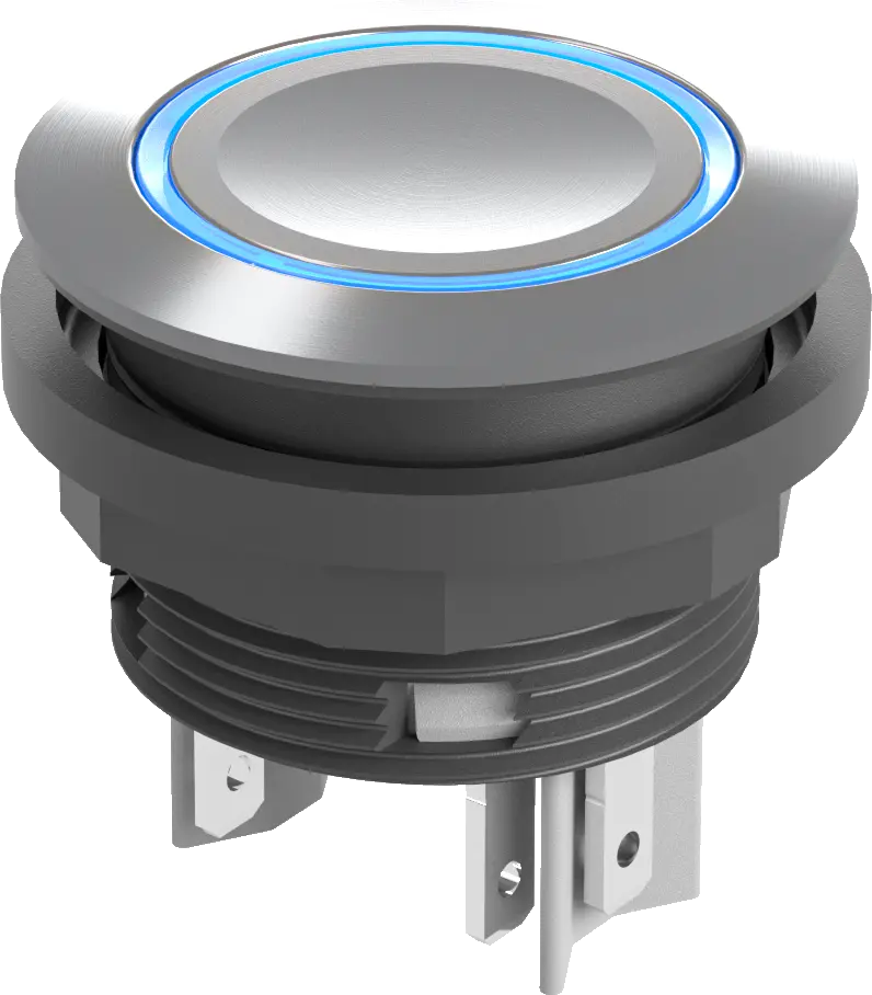 SVATLRBII0226 Pushbutton Blue LED IP67 24 V DC 22 mm 2NO contacts