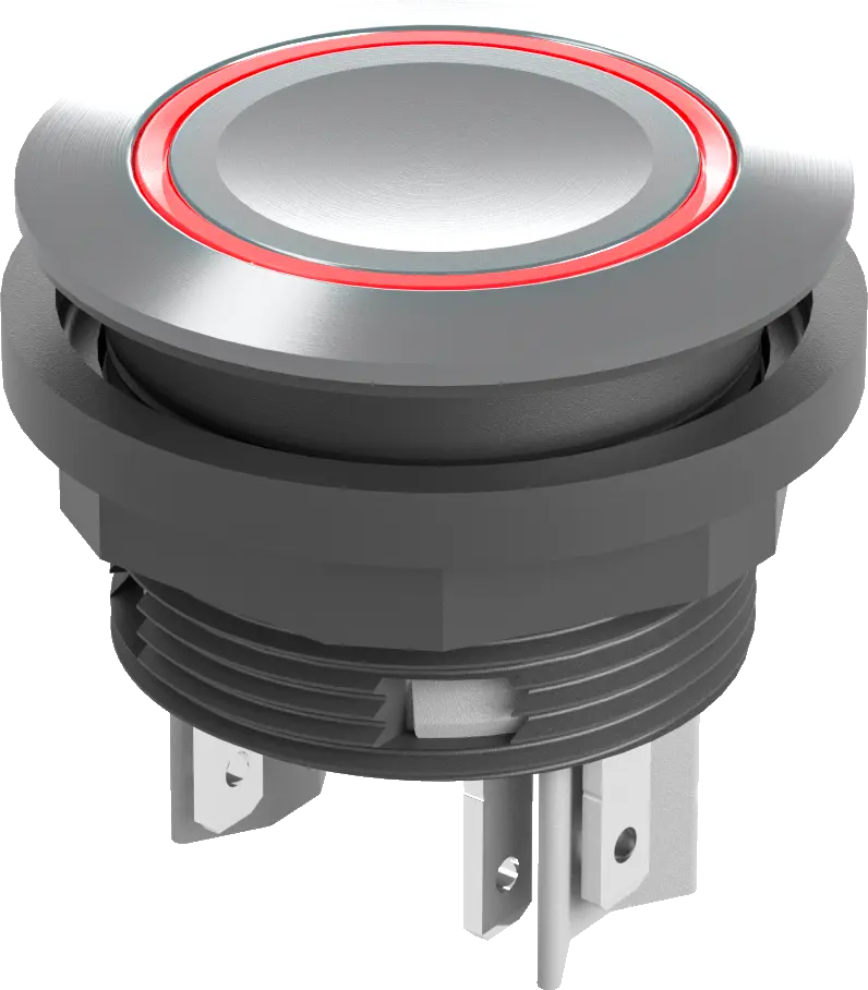 SVATLRRI Illuminated Red LED Pushbutton for Industrial Use