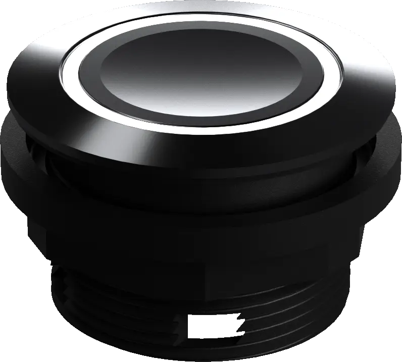 IP67 illuminated pushbutton stainless steel bezel white LED 22mm