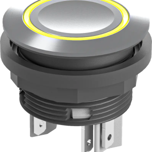 Stainless Steel Illuminated Pushbutton 22.3mm 24V DC IP67 LED 2NO SVATLRYII Product Image