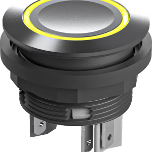industrial illuminated pushbutton IP67 stainless steel LED 24V DC SVATLRYOI Product Image