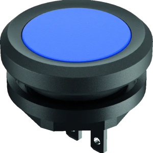 YKTBF Pushbutton Head Blue IP69K round 16 mm 1 NO Faston terminal